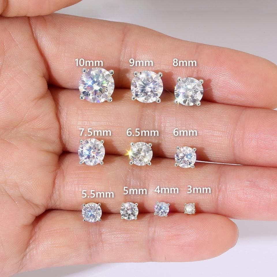 5ct Round Brilliant Lab-Grown Diamond Prong Stud Earrings in 14K… 3
