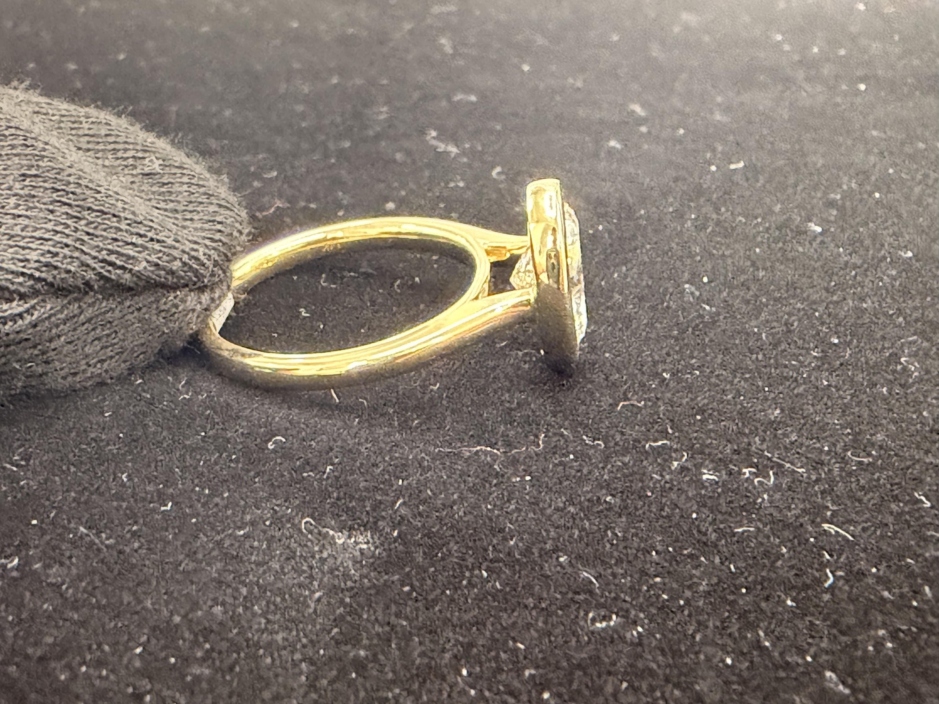 Oval Bezel Set Lab Grown Diamond Engagement Ring, 14K Solid Yellow Gold Bezel Solitaire Ring, Unique Bridal Jewelry Gift 3