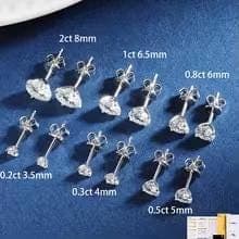 5ct Round Brilliant Lab-Grown Diamond Prong Stud Earrings in 14K… 8