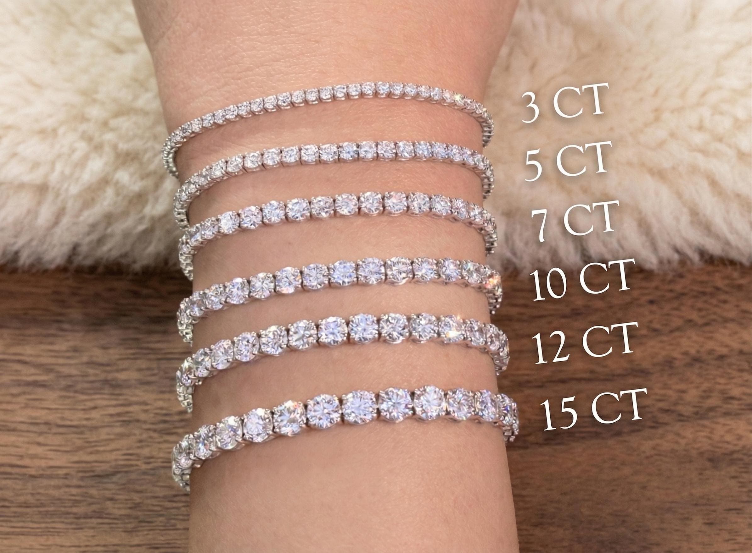 3ct Lab-Grown Diamond Tennis Bracelet in 14K Solid Gold