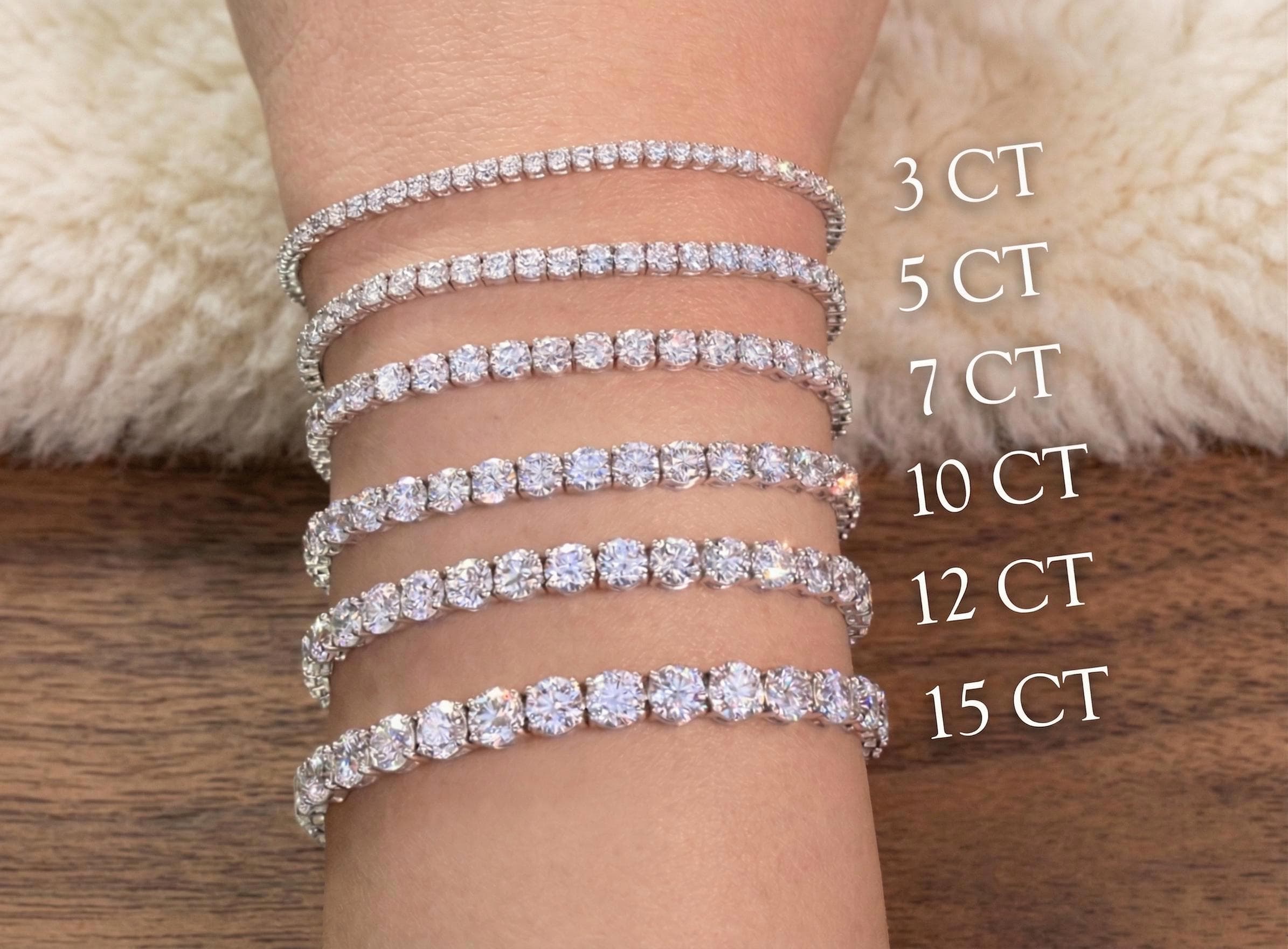 3ct Lab-Grown Diamond Tennis Bracelet in 14K Solid Gold