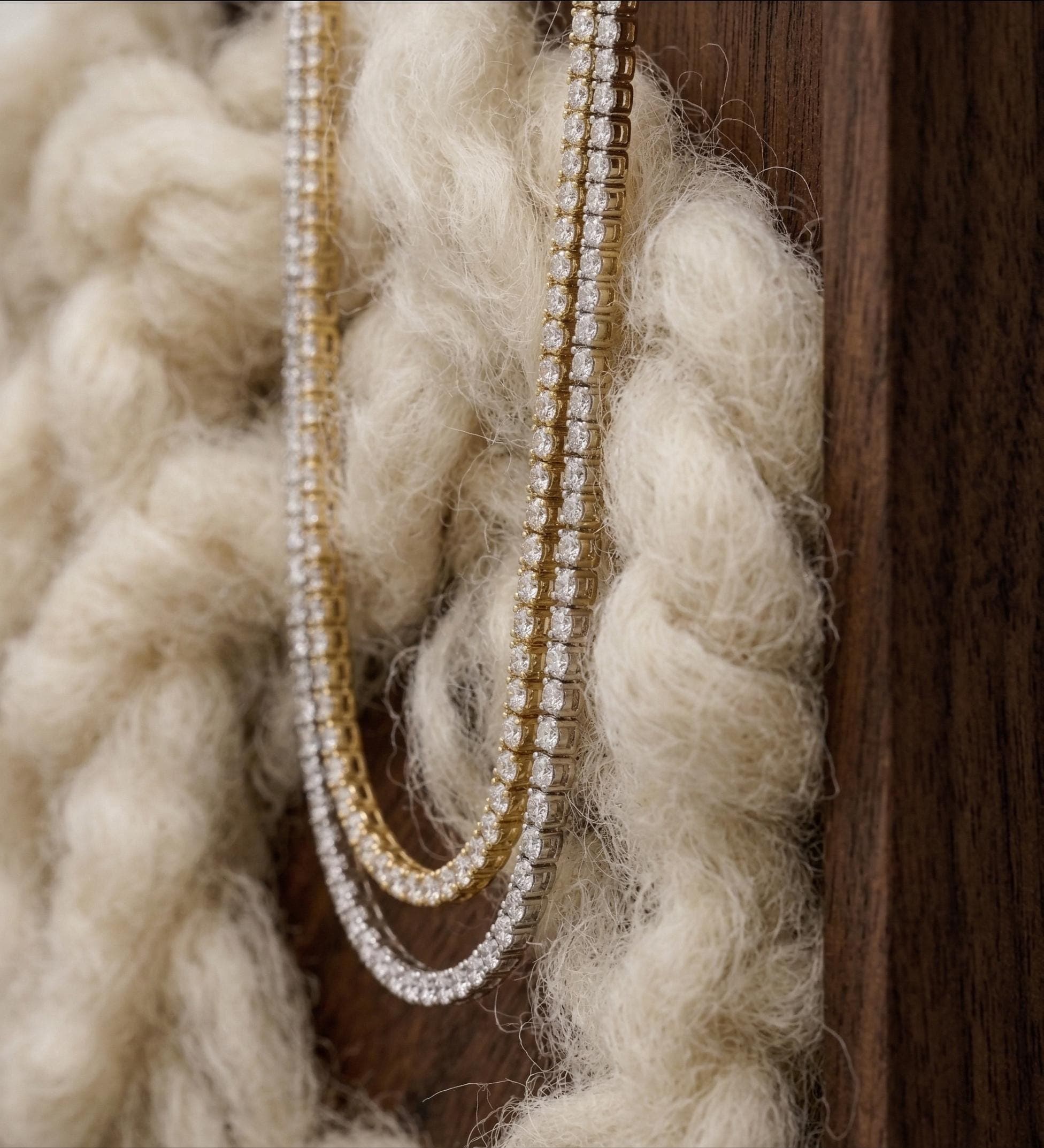 Round Brilliant Lab-Grown Diamond Tennis Bracelet in 14K Solid Gold 8