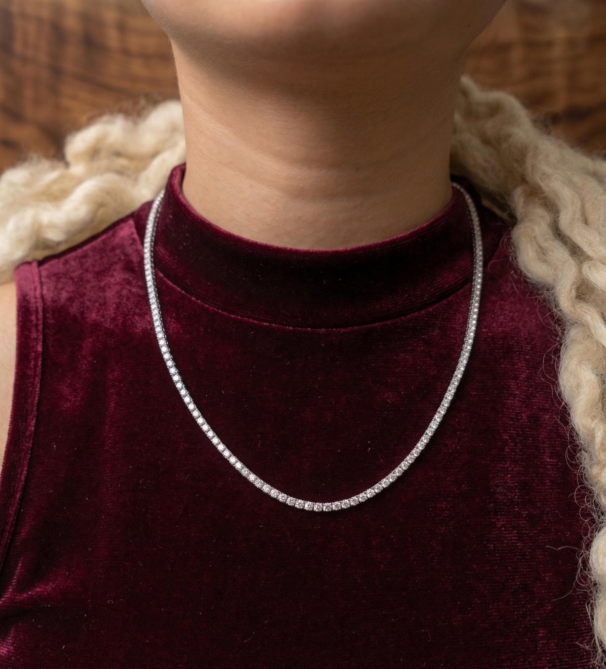 Round Brilliant Lab-Grown Diamond Tennis Bracelet in 14K Solid Gold 5