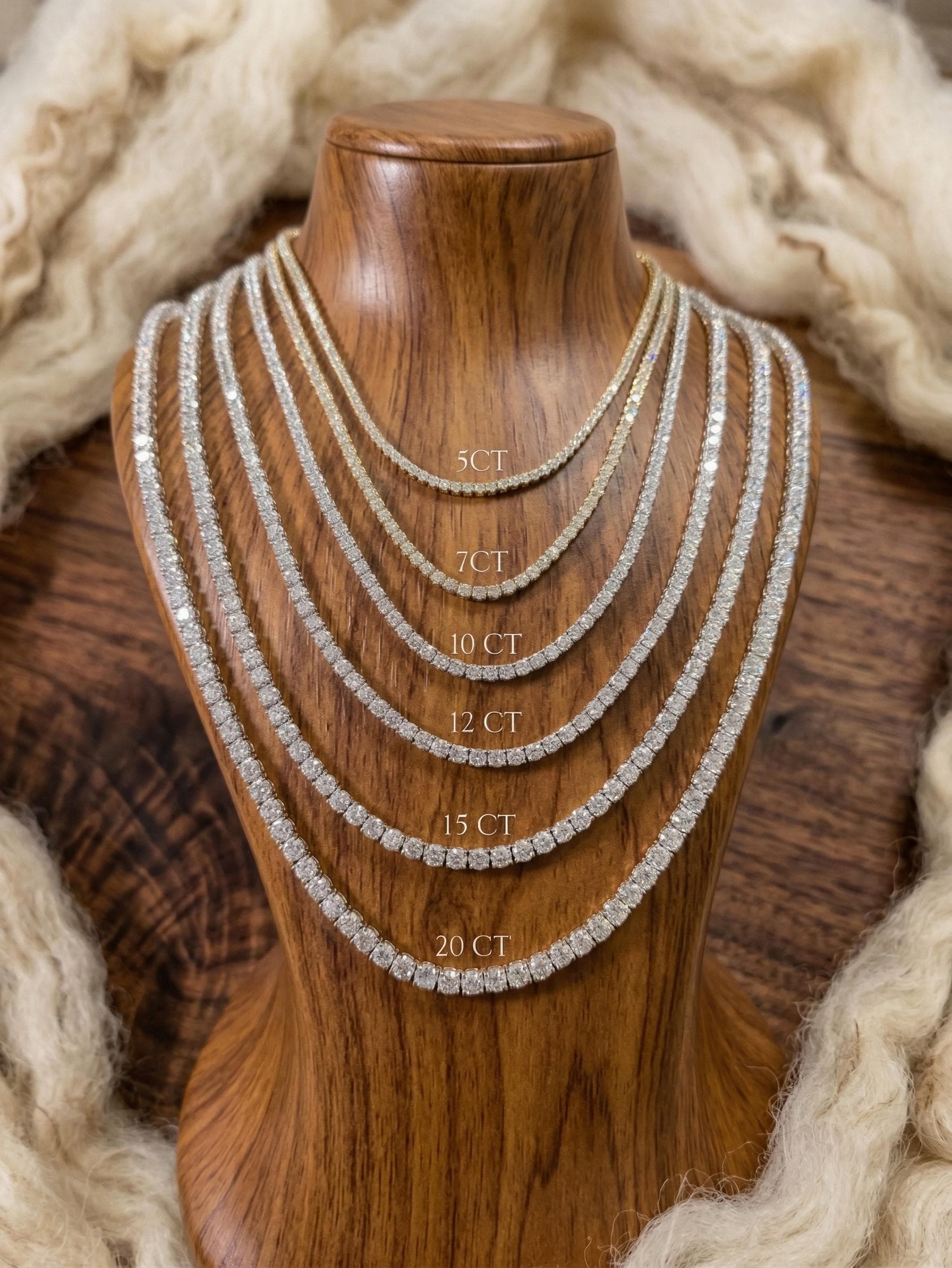 Round Brilliant Lab-Grown Diamond Tennis Bracelet in 14K Solid Gold 7