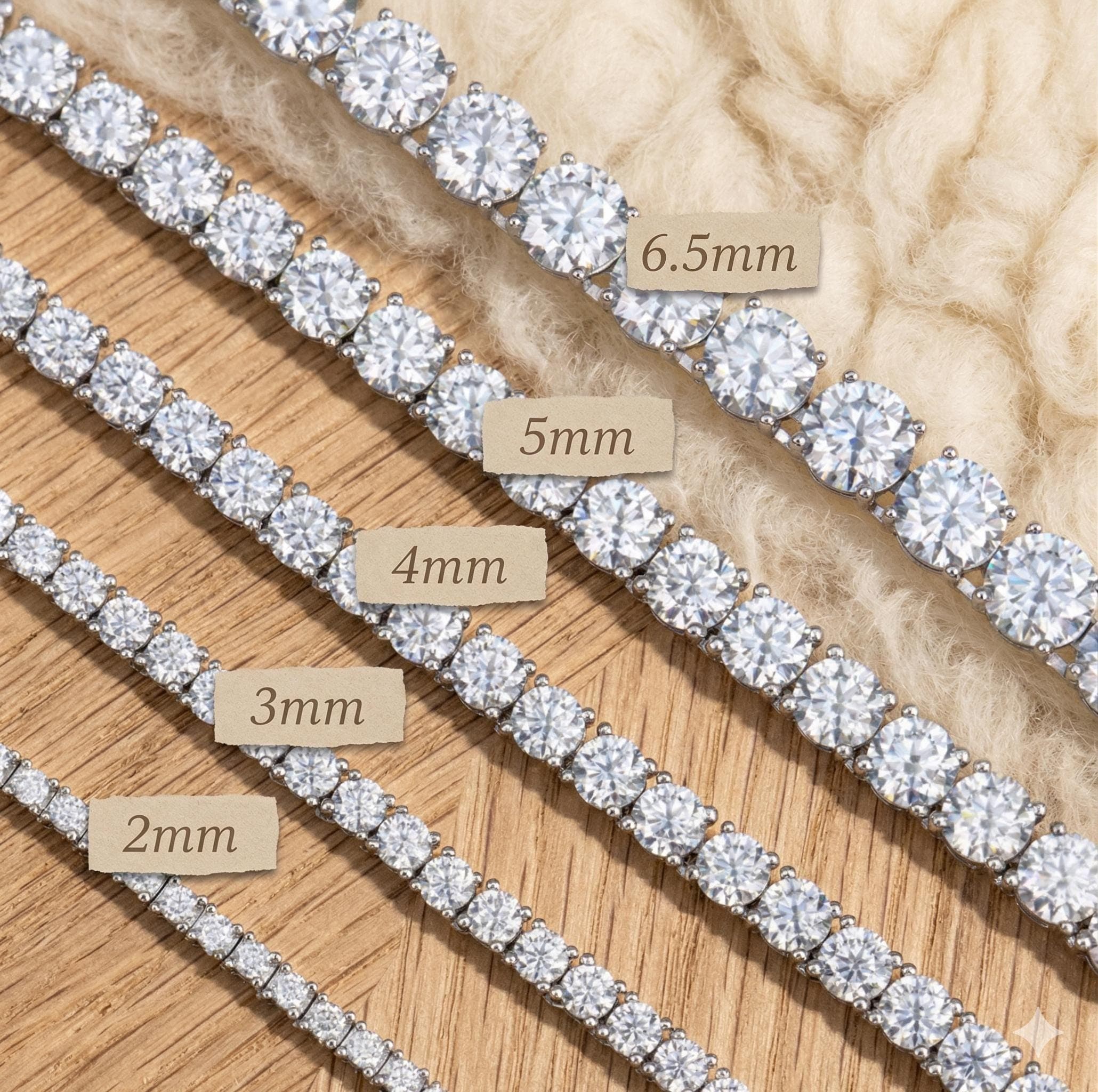 Round Brilliant Moissanite Tennis Bracelet in Sterling Silver 5