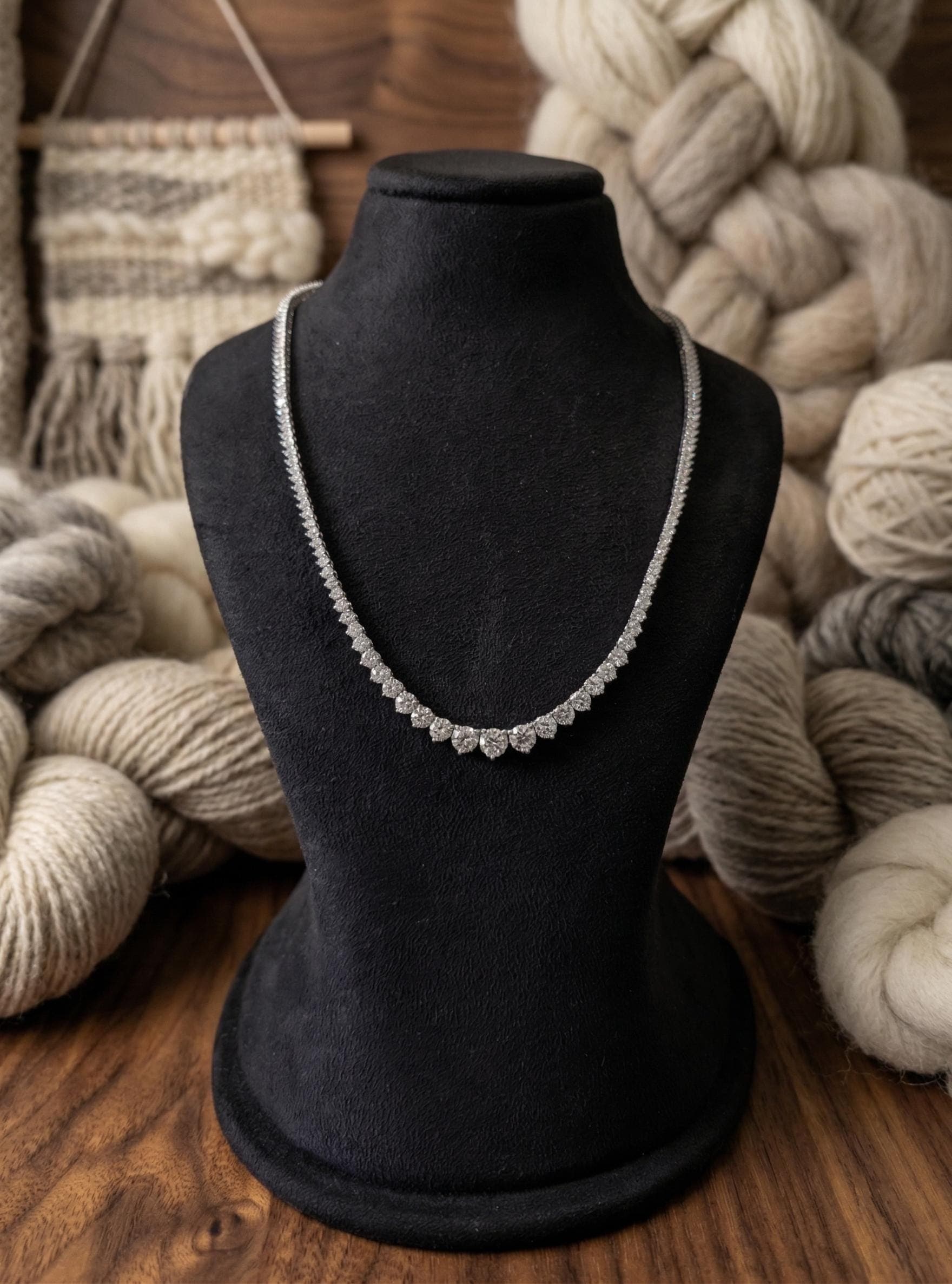 5ct Lab-Grown Diamond Tennis Necklace in 14K Solid Gold — Lab Grown Diamond jewellery by VelvetCarat Co