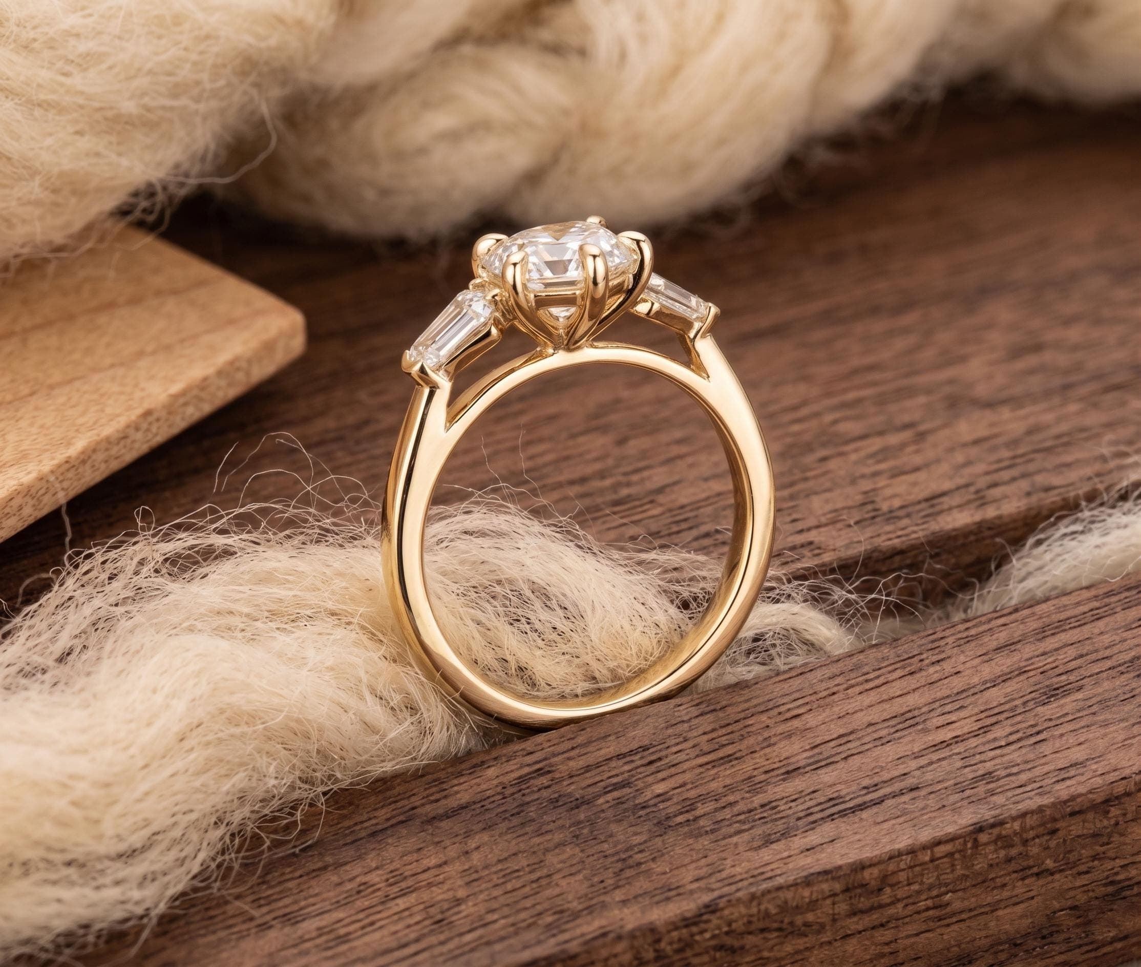 Marquise Moissanite Engagement Ring in 14K Solid Gold 16